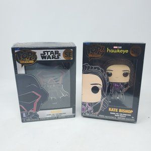 Funko Pop Enamel Pin 2 pack Bundle Lot Kate Bishop and Karre Star Wars Marvel